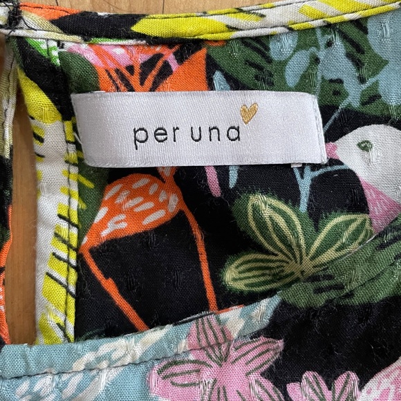 Per Una Bold Tropical Flower & Bird Print with Ruffled Sleeve Top - UK 8 / US 4 - Picture 10 of 16